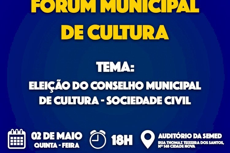 Convite Especial - Fórum Municipal de Cultura