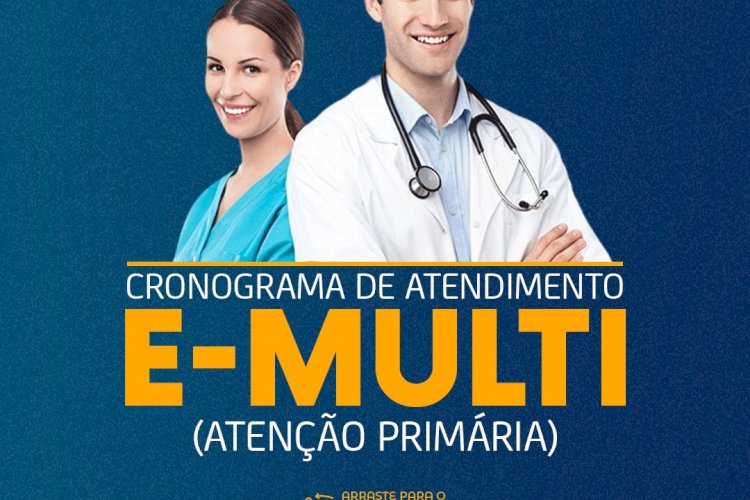 Confira o cronograma de atendimento da E-Multi da Atenção Primária à Saúde para o mês de JUNHO!