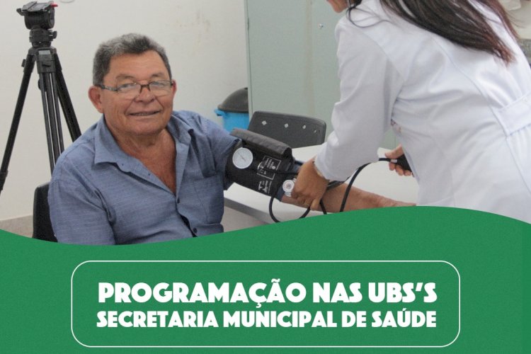 Programação da Secretaria de Saúde nas UBS's