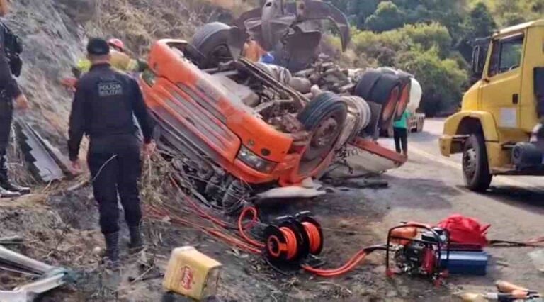 Acidente deixa caminhoneiro de 64 anos morto no noroeste fluminense