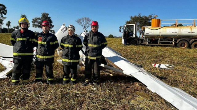 Duas pessoas morrem em queda de avião em cidade do Mato Grosso