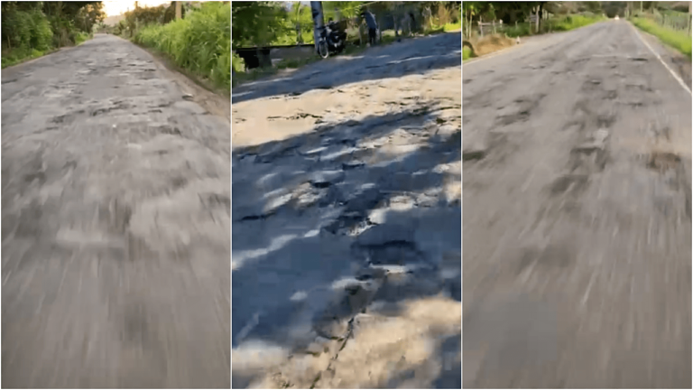 Vídeo: Buracos na RJ-152 colocam motoristas em risco em Itaocara