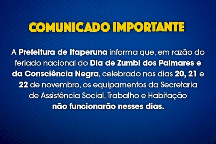 COMUNICADO IMPORTANTE ASSISTÊNICA SOCIAL