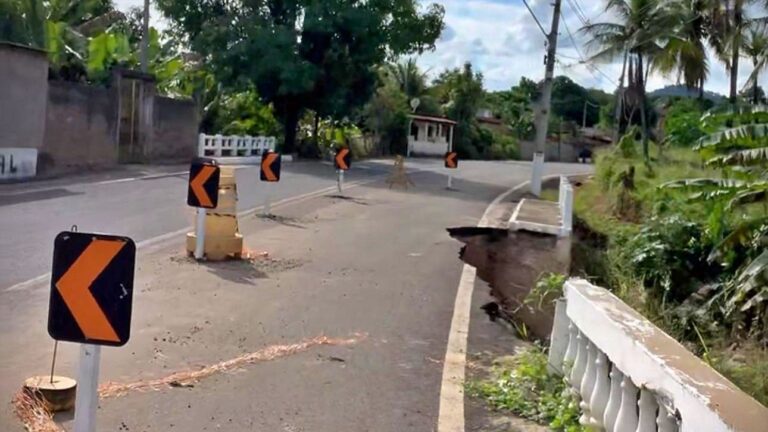 Trecho da RJ-158 em Itaocara segue sem reparos e representa perigo a motoristas