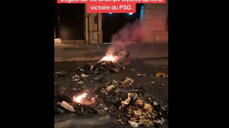 Imagens mostram rastro de destruição provocado pelos torcedores do PSG