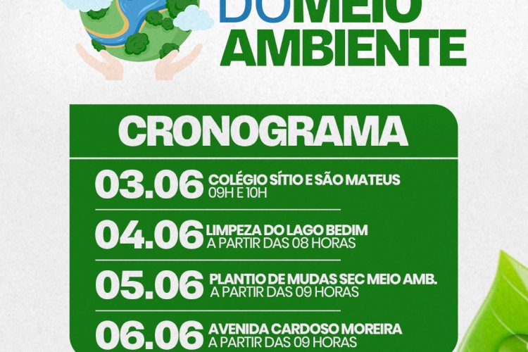 Prefeitura de Itaperuna promoverá ações especiais durante a Semana do Meio Ambiente