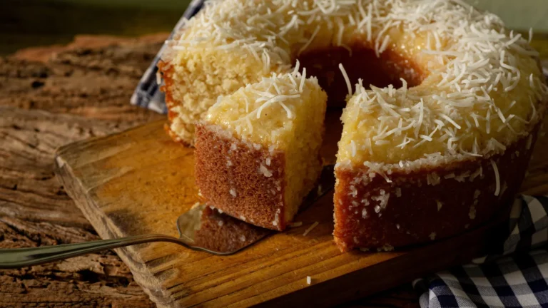 Receita de bolo de coco simples e molhadinho