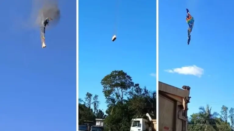 Vídeo mostra queda de balão em SC; há pelo menos 8 mortos