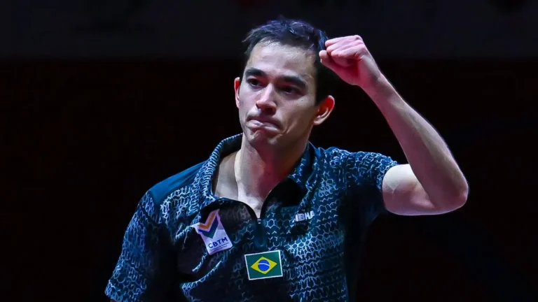 Calderano e Bruna Takahashi vencem estreia no WTT Champions Frankfurt